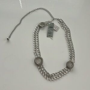 Cache Silver Metal Belt S/M